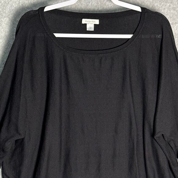 Garnet Hill Sz XL Silk and Cotton Blend Round Neck 3/4 Sleeve Tunic Tee Capsule - Picture 7 of 9